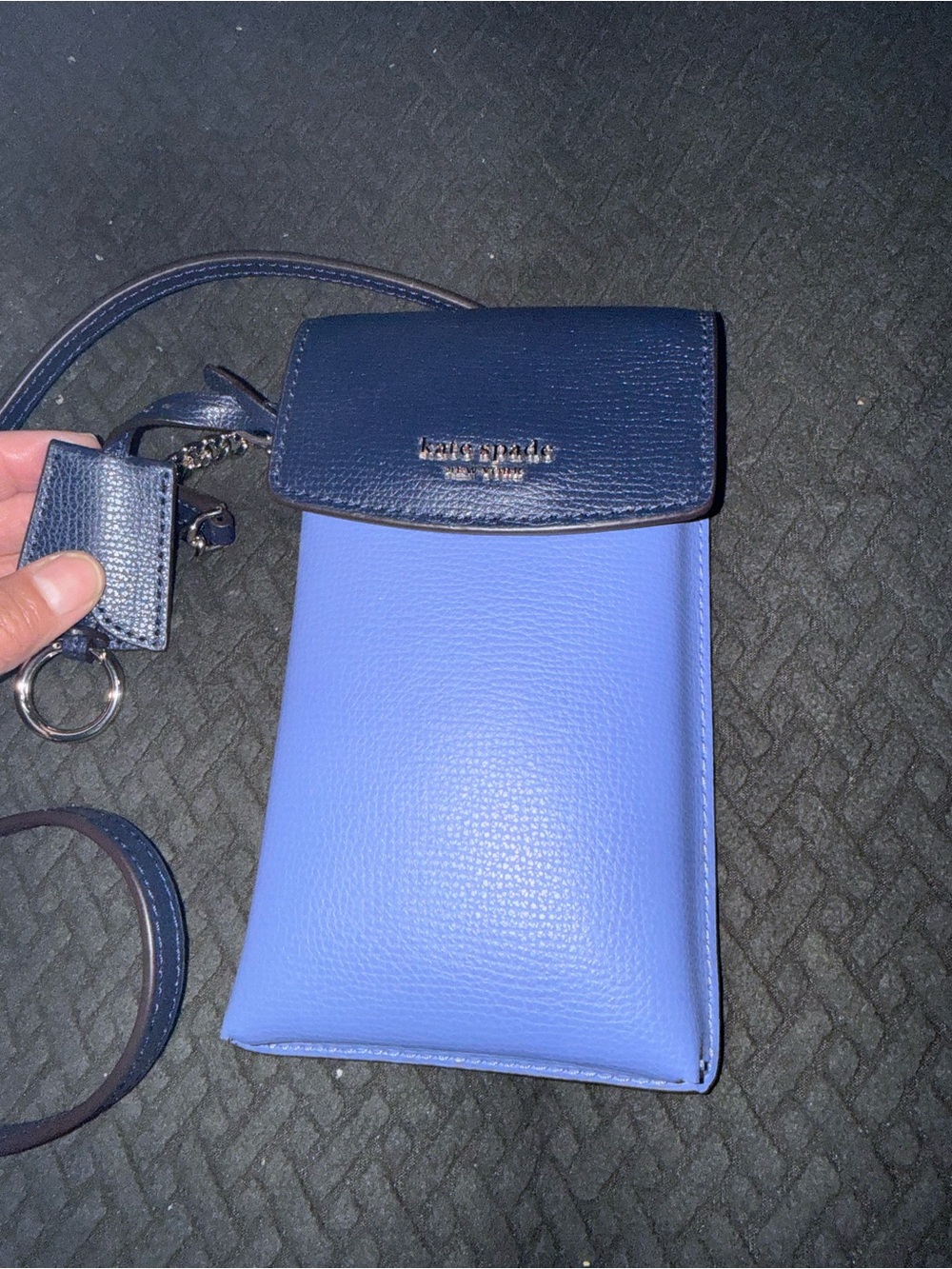 kate spade Two-Tone Blue Crossbody Phone Pouch